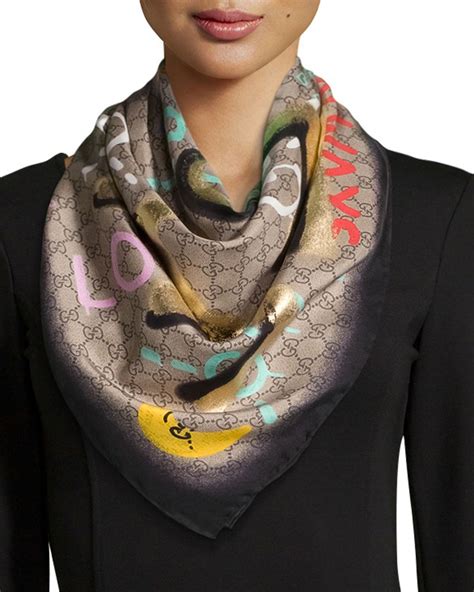 faux gucci silk scarf|authentic gucci scarves.